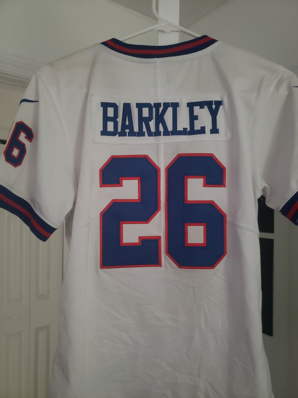 Nike White Blue Red Barkley #26 Jersey